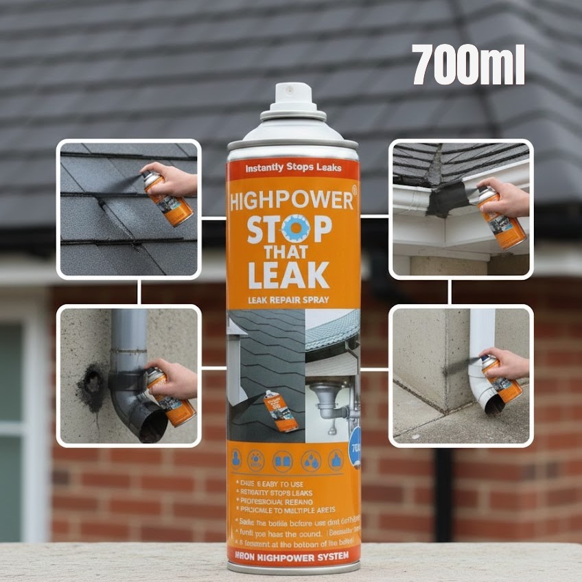بخاخ سد التسربات HighPower  وداعاً للنشّ والرطوبة! | 700ml Waterproof Sealant Spray